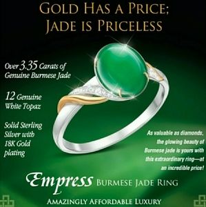 3.35 carats of Rare Burmese Jade with White Topaz